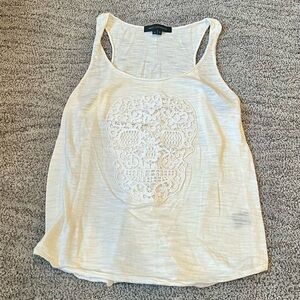 Skull Cashmere Knit Tank Top